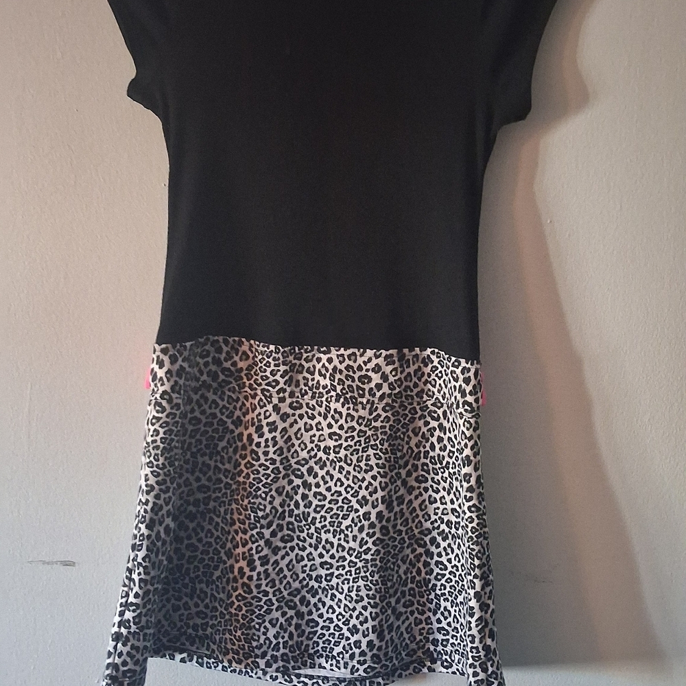 Black Cat Girl Graphic Dress with Pink Accents - Picture 4 of 8